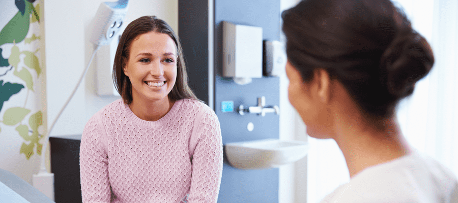 A student visiting a doctor's office